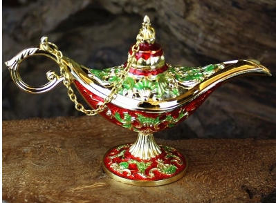 Arabian Genie Oil Lamp Container Decor Arabian Genie Oil Lamp Container Decor